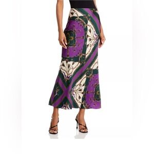 Veronica Beard Clover Printed Slip Skirt Scarf Style Print Size: 6 (N32)
